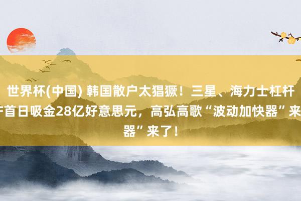 世界杯(中國) 韓國散戶太猖獗！三星、海力士杠桿ETF首日吸金28億好意思元，高弘高歌“波動加快器”來了！