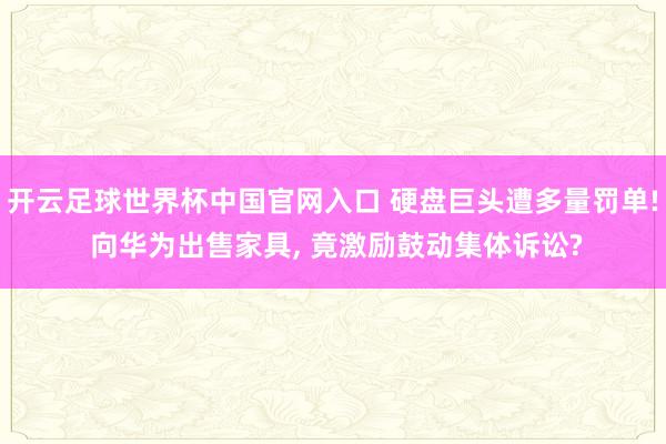開云足球世界杯中國官網入口 硬盤巨頭遭多量罰單! 向華為出售家具， 竟激勵鼓動集體訴訟?