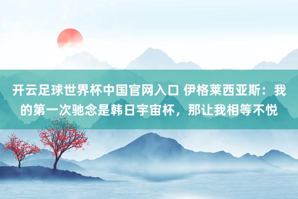 開云足球世界杯中國官網入口 伊格萊西亞斯：我的第一次馳念是韓日宇宙杯，那讓我相等不悅